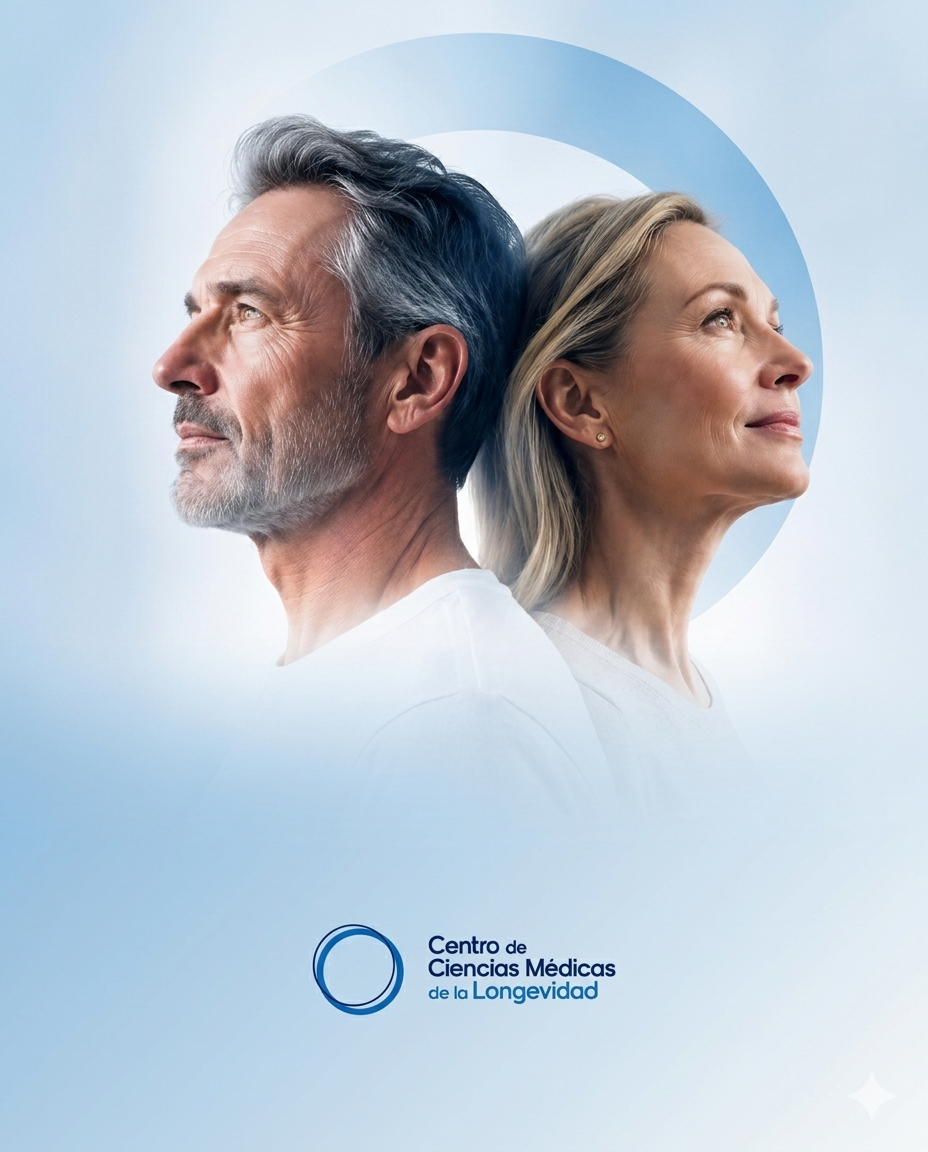 Pareja madura mirando al horizonte — medicina de longevidad
